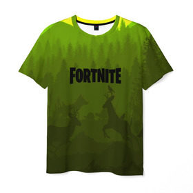 Мужская футболка 3D с принтом FORTNITE в городе Новоалтайск, 100% полиэфир | прямой крой, круглый вырез горловины, длина до линии бедер | battle royale | fortnite | fortnite battle royale | futuresynth | game | outrun | retrowave | synth | synthwave | игры | ретровейв | синтвейв | фортнайт