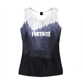 Женская майка 3D с принтом FORTNITE в городе Новоалтайск, 100% полиэстер | круглая горловина, прямой силуэт, длина до линии бедра | battle royale | fortnite | fortnite battle royale | futuresynth | game | outrun | retrowave | synth | synthwave | игры | ретровейв | синтвейв | фортнайт