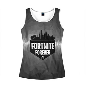 Женская майка 3D с принтом FORTNITE в городе Новоалтайск, 100% полиэстер | круглая горловина, прямой силуэт, длина до линии бедра | battle royale | fortnite | fortnite battle royale | futuresynth | game | outrun | retrowave | synth | synthwave | игры | ретровейв | синтвейв | фортнайт