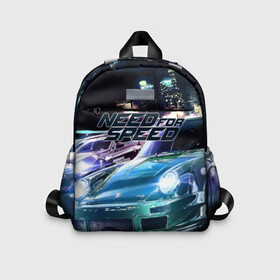 Детский рюкзак 3D с принтом Need for Speed в городе Новоалтайск, 100% полиэстер | лямки с регулируемой длиной, сверху петелька, чтобы рюкзак можно было повесить на вешалку. Основное отделение закрывается на молнию, как и внешний карман. Внутри дополнительный карман. По бокам два дополнительных кармашка | need for speed | nfs | авто | вип | гонки | жажда скорости | класс | машины | симулятор | чемпион