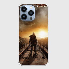 Чехол для iPhone 13 Pro с принтом Metro 2033 постапокалипсис в городе Новоалтайск,  |  | Тематика изображения на принте: 2033 | будущее | закат | метро | метро2033 | постапокалипсис | противогаз | радиация | сталкер