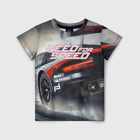 Детская футболка 3D с принтом Need for Speed в городе Новоалтайск, 100% гипоаллергенный полиэфир | прямой крой, круглый вырез горловины, длина до линии бедер, чуть спущенное плечо, ткань немного тянется | need for speed | nfs | авто | вип | гонки | жажда скорости | класс | машины | симулятор | чемпион