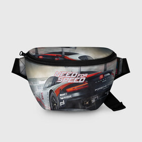 Поясная сумка 3D с принтом Need for Speed в городе Новоалтайск, 100% полиэстер | плотная ткань, ремень с регулируемой длиной, внутри несколько карманов для мелочей, основное отделение и карман с обратной стороны сумки застегиваются на молнию | need for speed | nfs | авто | вип | гонки | жажда скорости | класс | машины | симулятор | чемпион