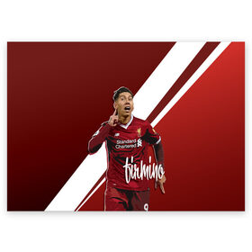 Поздравительная открытка с принтом Roberto Firmino в городе Новоалтайск, 100% бумага | плотность бумаги 280 г/м2, матовая, на обратной стороне линовка и место для марки
 | firmino | lfc | liverpool | liverpool fc | mane | shaqiri | ливерпуль | фирмино | фк | футбол | футбольный клуб англии | шакири