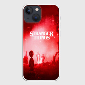 Чехол для iPhone 13 mini с принтом Очень странные дела в городе Новоалтайск,  |  | finn wolfhard | gaten mataraz | millie bobby brown | natalia dyer | stranger things | winona ryder | вайнона райдер | милли бобби браун | оченнь странные дела | очень странные дела | странные события
