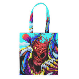 Сумка 3D повседневная с принтом HYPER BEAST в городе Новоалтайск, 100% полиэстер | Плотность: 200 г/м2; Размер: 34×35 см; Высота лямок: 30 см | awp | counter strike | cyber sport | game | hyper beast | skin | sport | авп | игры | скин | скоростной зверь