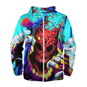 Мужская ветровка 3D с принтом HYPER BEAST в городе Новоалтайск, 100% полиэстер | подол и капюшон оформлены резинкой с фиксаторами, два кармана без застежек по бокам, один потайной карман на груди | Тематика изображения на принте: awp | counter strike | cyber sport | game | hyper beast | skin | sport | авп | игры | скин | скоростной зверь