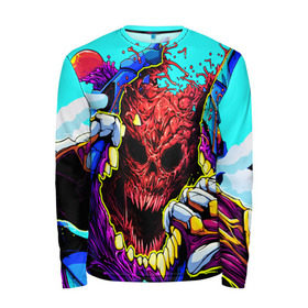 Мужской лонгслив 3D с принтом HYPER BEAST в городе Новоалтайск, 100% полиэстер | длинные рукава, круглый вырез горловины, полуприлегающий силуэт | awp | counter strike | cyber sport | game | hyper beast | skin | sport | авп | игры | скин | скоростной зверь