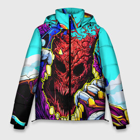 Мужская зимняя куртка 3D с принтом HYPER BEAST в городе Новоалтайск, верх — 100% полиэстер; подкладка — 100% полиэстер; утеплитель — 100% полиэстер | длина ниже бедра, свободный силуэт Оверсайз. Есть воротник-стойка, отстегивающийся капюшон и ветрозащитная планка. 

Боковые карманы с листочкой на кнопках и внутренний карман на молнии. | Тематика изображения на принте: awp | counter strike | cyber sport | game | hyper beast | skin | sport | авп | игры | скин | скоростной зверь
