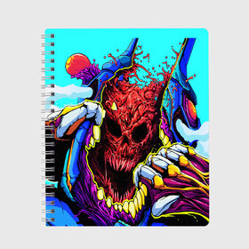 Тетрадь с принтом HYPER BEAST в городе Новоалтайск, 100% бумага | 48 листов, плотность листов — 60 г/м2, плотность картонной обложки — 250 г/м2. Листы скреплены сбоку удобной пружинной спиралью. Уголки страниц и обложки скругленные. Цвет линий — светло-серый
 | awp | counter strike | cyber sport | game | hyper beast | skin | sport | авп | игры | скин | скоростной зверь