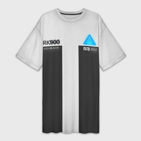 Платье-футболка 3D с принтом Connor Detroit: Become Human в городе Новоалтайск,  |  | action | ai | android | carbon | detroit become human | rk 900 | андроиды | детектив | детройт | детройт: стать человеком | игра | интерактивное кино | карбон | коннор | логотип | роботы | фирменный стиль | экшн