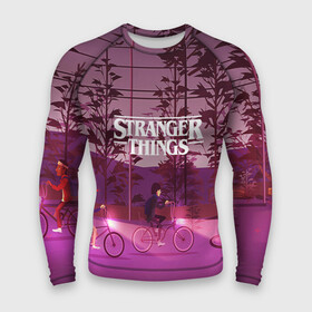 Мужской рашгард 3D с принтом STRANGER THINGS в городе Новоалтайск,  |  | finn wolfhard | gaten mataraz | millie bobby brown | natalia dyer | stranger things | winona ryder | вайнона райдер | милли бобби браун | оченнь странные дела | очень странные дела | странные события
