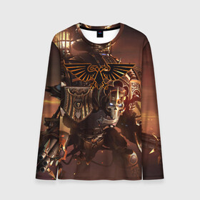 Мужской лонгслив 3D с принтом Warhammer в городе Новоалтайск, 100% полиэстер | длинные рукава, круглый вырез горловины, полуприлегающий силуэт | 40000 | 40k | fantasy | total | war | битва | вархаммер | войны | игра | молот | солдат | ультрамарины