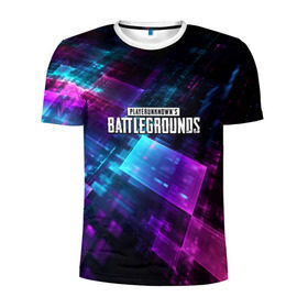 Мужская футболка 3D спортивная с принтом Pubg neon style 2019 в городе Новоалтайск, 100% полиэстер с улучшенными характеристиками | приталенный силуэт, круглая горловина, широкие плечи, сужается к линии бедра | action | battlegrounds | chiken | game | online | playerunknown’s | pubg | игры | курица | наемники | пабг | пубг | сковорода | солдаты | шутер