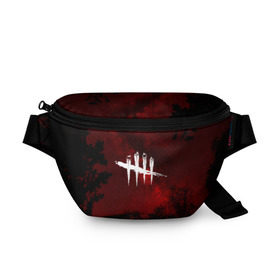 Поясная сумка 3D с принтом DEAD BY DAYLIGHT в городе Новоалтайск, 100% полиэстер | плотная ткань, ремень с регулируемой длиной, внутри несколько карманов для мелочей, основное отделение и карман с обратной стороны сумки застегиваются на молнию | dead by daylight | game | hillbilly | maniacs | trapper | wraith | деревенщина | игра | мертвые днем | охотник | призрак