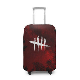 Чехол для чемодана 3D с принтом DEAD BY DAYLIGHT в городе Новоалтайск, 86% полиэфир, 14% спандекс | двустороннее нанесение принта, прорези для ручек и колес | dead by daylight | game | hillbilly | maniacs | trapper | wraith | деревенщина | игра | мертвые днем | охотник | призрак
