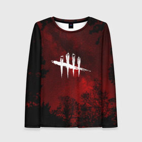Женский лонгслив 3D с принтом DEAD BY DAYLIGHT в городе Новоалтайск, 100% полиэстер | длинные рукава, круглый вырез горловины, полуприлегающий силуэт | dead by daylight | game | hillbilly | maniacs | trapper | wraith | деревенщина | игра | мертвые днем | охотник | призрак
