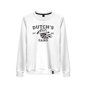 Женский свитшот хлопок Банда Датча: в городе Новоалтайск, 100% хлопок | прямой крой, круглый вырез, на манжетах и по низу широкая трикотажная резинка  | gang | rdr2 | red dead redemption 2 | van der linde | артур морган | банда криминала | датч | рдр | рдр2