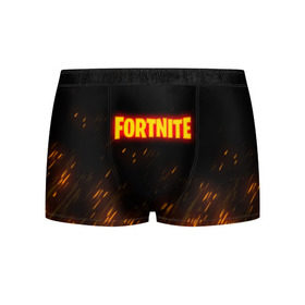 Мужские трусы 3D с принтом FORTNITE FIRE в городе Новоалтайск, 50% хлопок, 50% полиэстер | классическая посадка, на поясе мягкая тканевая резинка | 2019 | armor | armour | cybersport | esport | fire | fortnite | game | llama | logo | броня | игра | киберспорт | лама | симулятор строительства | строительство | фиолетовый | фирменные цвета | фортнайт