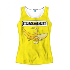 Женская майка 3D Brazzers: в городе Новоалтайск, 100% полиэстер | круглая горловина, прямой силуэт, длина до линии бедра | brazzers | банан | бразерс | логотип | надпись | прикол | юмор