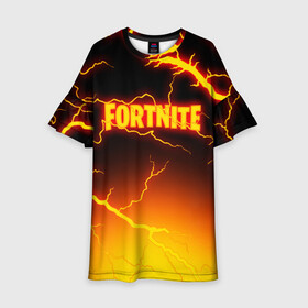 Детское платье 3D с принтом FORTNITE FIRESTORM | ФОРТНАЙТ ШТОРМ в городе Новоалтайск, 100% полиэстер | прямой силуэт, чуть расширенный к низу. Круглая горловина, на рукавах — воланы | fortnite | fortnite 2 | fortnite x маршмелло | ikonik | marshmello | ninja | ninja streamer | storm | thunder | иконик | ниндзя | фортнайт | фортнайт 2 | фортнайт глава 2