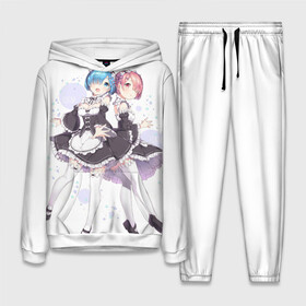 Женский костюм 3D (с толстовкой) с принтом Re Zero в городе Новоалтайск,  |  | ram | re zero | rem | rezero | рам | рем | с нуля