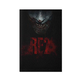 Обложка для паспорта матовая кожа с принтом Resident Evil 2 в городе Новоалтайск, натуральная матовая кожа | размер 19,3 х 13,7 см; прозрачные пластиковые крепления | 2 | 2019 | dark | evil | game | horror | resident | zombie | зомби | зубы | игра | кровь | лого | обитель зла | ужас