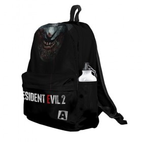 Рюкзак 3D с принтом Resident Evil 2 в городе Новоалтайск, 100% полиэстер | лямки с регулируемой длиной, сверху петелька, чтобы рюкзак можно было повесить на вешалку. Основное отделение закрывается на молнию, как и внешний карман. Внутри два дополнительных кармана, один из которых закрывается на молнию. По бокам два дополнительных кармашка | 2 | 2019 | dark | evil | game | horror | resident | zombie | зомби | зубы | игра | кровь | лого | обитель зла | ужас