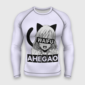 Мужской рашгард 3D с принтом Ahegao Waifu в городе Новоалтайск,  |  | ahegao | аниме | ахегао | мульт | мультфильм | сенпай | сэмпай