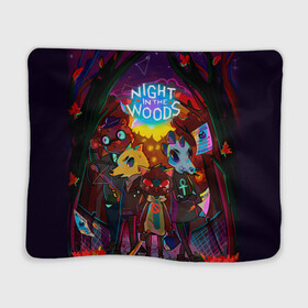 Плед 3D с принтом Night in the Woods (1) в городе Новоалтайск, 100% полиэстер | закругленные углы, все края обработаны. Ткань не мнется и не растягивается | bear | cat | fox | night | night in the woods | woods | кот | лес | лис | медведь | ночь | ночь в лесу