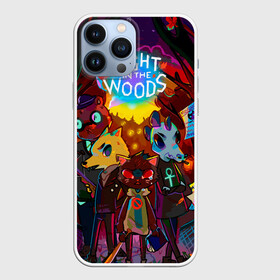 Чехол для iPhone 13 Pro Max с принтом Night in the Woods (1) в городе Новоалтайск,  |  | bear | cat | fox | night | night in the woods | woods | кот | лес | лис | медведь | ночь | ночь в лесу