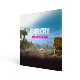 Холст квадратный с принтом FAR CRY NEW DAWN в городе Новоалтайск, 100% ПВХ |  | action | far cry | far cry new dawn | game | gamer | montana | player | shooter | usa | врата эдема | знак | игра | культ | секта | символ | символика | шутер | эдем