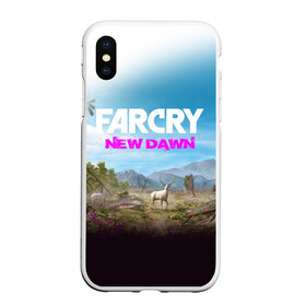Чехол для iPhone XS Max матовый с принтом FAR CRY NEW DAWN в городе Новоалтайск, Силикон | Область печати: задняя сторона чехла, без боковых панелей | action | far cry | far cry new dawn | game | gamer | montana | player | shooter | usa | врата эдема | знак | игра | культ | секта | символ | символика | шутер | эдем
