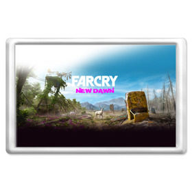 Магнит 45*70 с принтом FAR CRY NEW DAWN в городе Новоалтайск, Пластик | Размер: 78*52 мм; Размер печати: 70*45 | Тематика изображения на принте: action | far cry | far cry new dawn | game | gamer | montana | player | shooter | usa | врата эдема | знак | игра | культ | секта | символ | символика | шутер | эдем