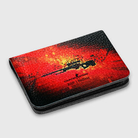 Картхолдер с принтом с принтом cs go:AWP:Red Line  в городе Новоалтайск, натуральная матовая кожа | размер 7,3 х 10 см; кардхолдер имеет 4 кармана для карт; | awp | counter strike | cyber sport | game | howl | skin | sport | авп | вой | игры | скин