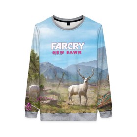 Женский свитшот 3D с принтом Far Cry New Dawn в городе Новоалтайск, 100% полиэстер с мягким внутренним слоем | круглый вырез горловины, мягкая резинка на манжетах и поясе, свободная посадка по фигуре | action adventure | county | cry | dawn | far | farcry | highwaymen | hope | lo | mickey | montana | new | newdawn | sisters | twin | близнецы | боевик | лу | микки | приключение | хайвеймен