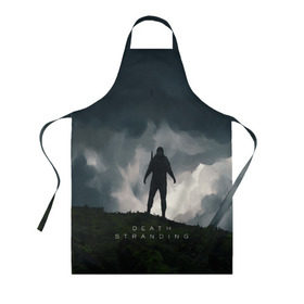 Фартук 3D с принтом Death Stranding в городе Новоалтайск, 100% полиэстер | общий размер — 65 х 85 см, ширина нагрудника — 26 см, горловина — 53 см, длина завязок — 54 см, общий обхват в поясе — 173 см. Принт на завязках и на горловине наносится с двух сторон, на основной части фартука — только с внешней стороны | bridges | death stranding | game | hideo kojima | kojima productions | man | norman reedus | scar | sony interactive entertainment | suit | tie | игры | кодзима