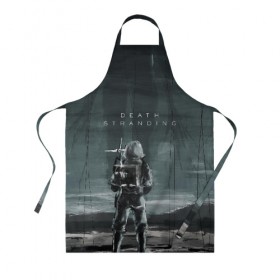 Фартук 3D с принтом Death Stranding в городе Новоалтайск, 100% полиэстер | общий размер — 65 х 85 см, ширина нагрудника — 26 см, горловина — 53 см, длина завязок — 54 см, общий обхват в поясе — 173 см. Принт на завязках и на горловине наносится с двух сторон, на основной части фартука — только с внешней стороны | bridges | death stranding | game | hideo kojima | kojima productions | man | norman reedus | scar | sony interactive entertainment | suit | tie | игры | кодзима
