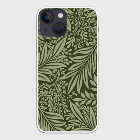 Чехол для iPhone 13 mini с принтом Flowers Green в городе Новоалтайск,  |  | art | flower | green | абстракция | арт | листья | пано | цветы