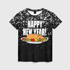 Женская футболка 3D с принтом Happy New Year! в городе Новоалтайск, 100% полиэфир ( синтетическое хлопкоподобное полотно) | прямой крой, круглый вырез горловины, длина до линии бедер | 2019




  | food | happy new year | merry christmas | pig | еда | новый год | рождество | свинья