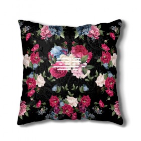 Подушка 3D с принтом Flower Road в городе Новоалтайск, наволочка – 100% полиэстер, наполнитель – холлофайбер (легкий наполнитель, не вызывает аллергию). | состоит из подушки и наволочки. Наволочка на молнии, легко снимается для стирки | big bang | g dragon