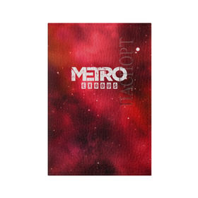 Обложка для паспорта матовая кожа с принтом Metro Exodus в городе Новоалтайск, натуральная матовая кожа | размер 19,3 х 13,7 см; прозрачные пластиковые крепления | 2019 | 2033 | exodus | game | logo | metro | red | апокалипсис | игра | исход | красный | лого | метро | сталкер