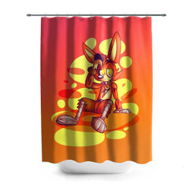 Штора 3D для ванной с принтом FNAF Foxy в городе Новоалтайск, 100% полиэстер | плотность материала — 100 г/м2. Стандартный размер — 146 см х 180 см. По верхнему краю — пластиковые люверсы для креплений. В комплекте 10 пластиковых колец | five | five nights at freddys | fnaf | fox | foxy | freddy | nights | лис | ночь | пират | пять ночей с фредди | фнаф | фредди