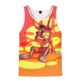 Мужская майка 3D с принтом FNAF Foxy в городе Новоалтайск, 100% полиэстер | круглая горловина, приталенный силуэт, длина до линии бедра. Пройма и горловина окантованы тонкой бейкой | five | five nights at freddys | fnaf | fox | foxy | freddy | nights | лис | ночь | пират | пять ночей с фредди | фнаф | фредди