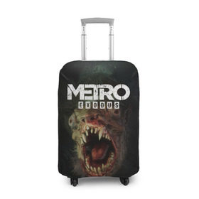 Чехол для чемодана 3D с принтом Metro Exodus в городе Новоалтайск, 86% полиэфир, 14% спандекс | двустороннее нанесение принта, прорези для ручек и колес | 2019 | 2033 | exodus | game | logo | metro | апокалипсис | герой | зубы | игра | исход | лого | метро | монстр | персонаж | сталкер