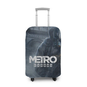 Чехол для чемодана 3D с принтом Metro Exodus в городе Новоалтайск, 86% полиэфир, 14% спандекс | двустороннее нанесение принта, прорези для ручек и колес | 2019 | 2033 | exodus | game | logo | metro | апокалипсис | герой | игра | исход | лого | метро | монстр | персонаж | сталкер