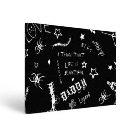 Холст прямоугольный с принтом Life is beautiful в городе Новоалтайск, 100% ПВХ |  | daddy | die | foreveer | gbc | gothboiclique | gustav ahr | leelpeep | legend | life is beautiful | lil | lil peep | lilpep | peep | sick | ар | густав | лил пип | лилпип | тату