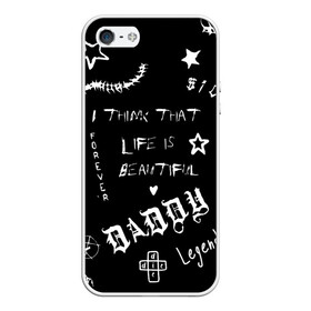 Чехол для iPhone 5/5S матовый с принтом Life is beautiful в городе Новоалтайск, Силикон | Область печати: задняя сторона чехла, без боковых панелей | daddy | die | foreveer | gbc | gothboiclique | gustav ahr | leelpeep | legend | life is beautiful | lil | lil peep | lilpep | peep | sick | ар | густав | лил пип | лилпип | тату