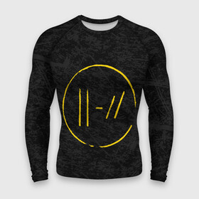 Мужской рашгард 3D с принтом TWENTY ONE PILOTS в городе Новоалтайск,  |  | 21 pilots | 21p | gray | music | rock | stripes | texture | top | trench | twenty one pilots | брызги | группа | линии | музыка | рок | текстура | штрихи