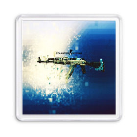 Магнит 55*55 с принтом cs:go - Vulcan ak 47 exclusive в городе Новоалтайск, Пластик | Размер: 65*65 мм; Размер печати: 55*55 мм | Тематика изображения на принте: ak 47 | awp | counter strike | cyber sport | game | skin | sport | vulcan | авп | вулкан | игры | скин